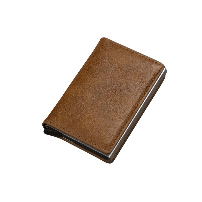 Carteira Masculino de Couro Safe Compact CMC14 Rafinato Marrom