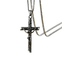 Colar Masculino de Aço Inoxidável de Crucifixo - RAFINATO