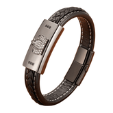 Pulseira Masculina de Couro King - RAFINATO