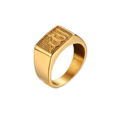 Anel Masculino Dourado Símbolo Sagrado - RAFINATO