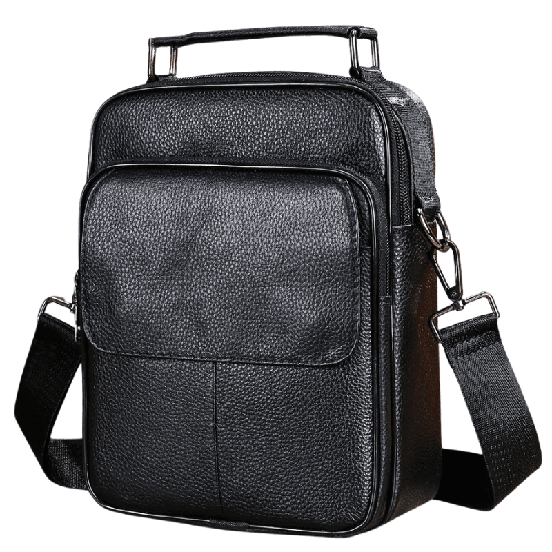 Bolsa Masculina Transversal de Couro Clássica - RAFINATO