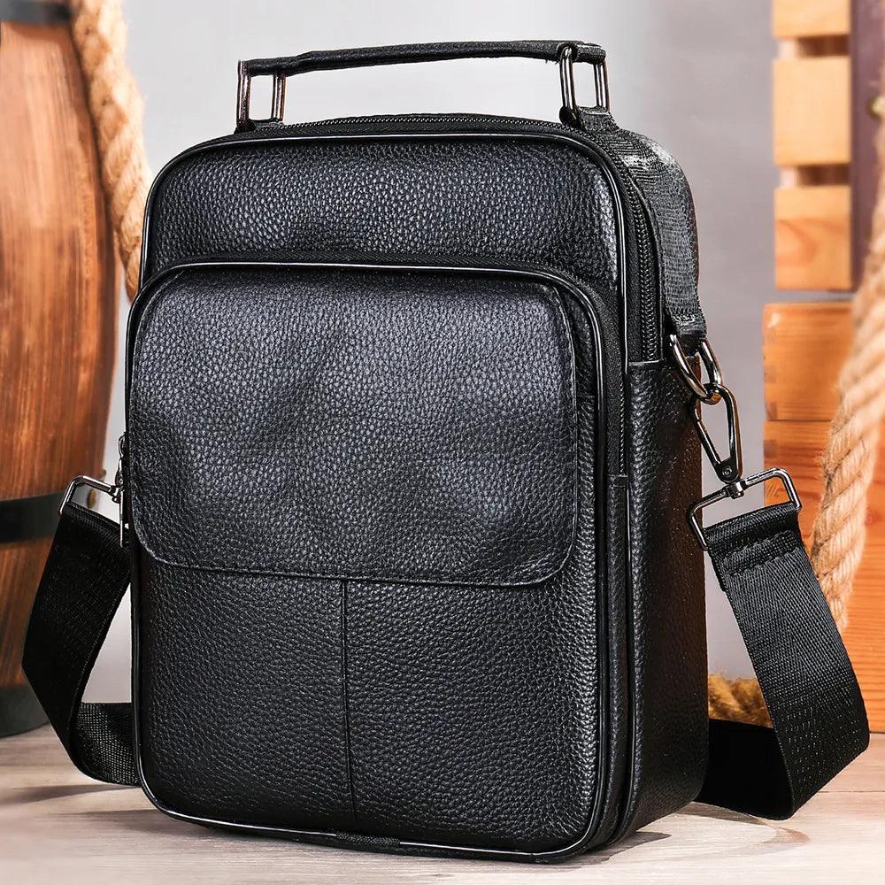 Bolsa Masculina Transversal de Couro Clássica - RAFINATO