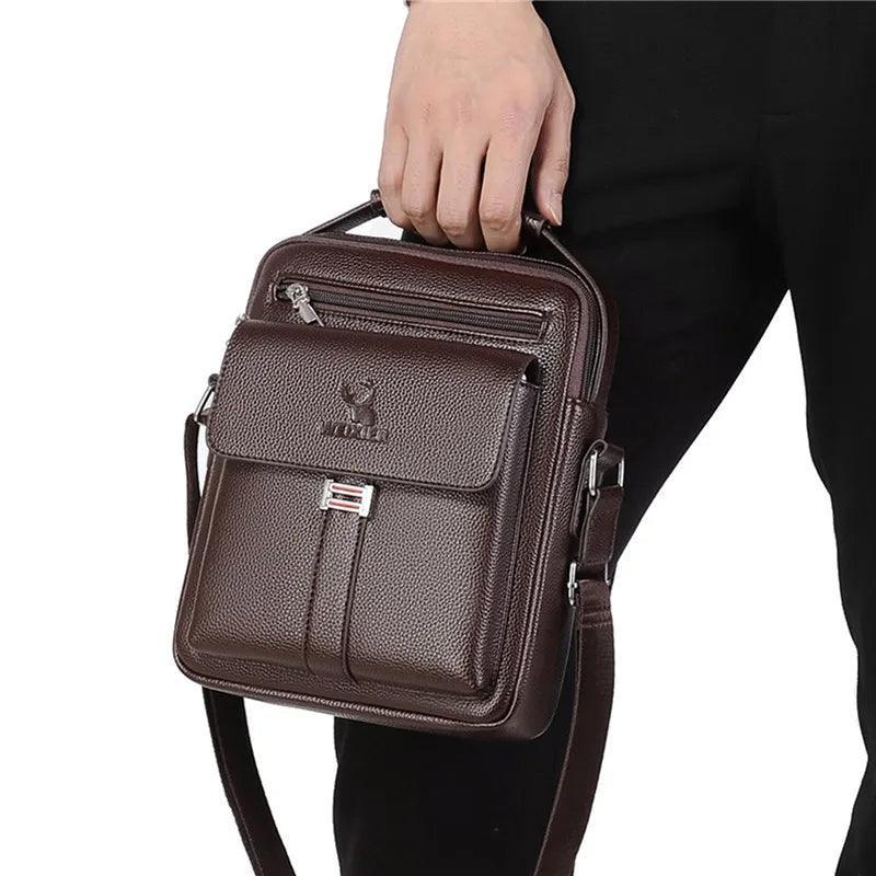 Bolsa Masculina Transversal de Couro Elegance - RAFINATO