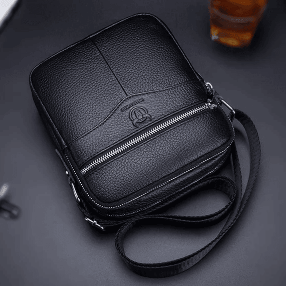 Bolsa Masculina Transversal de Couro Executiva - RAFINATO