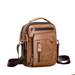 Bolsa Masculina Transversal de Couro Moderna - RAFINATO