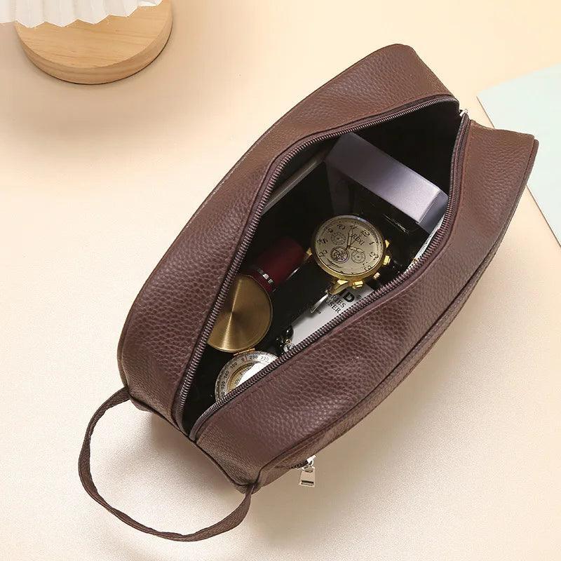 Bolsa Necessaire Masculina em Couro Essence - RAFINATO