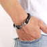 Pulseira Masculina de Couro Âncora de Cristo - RAFINATO