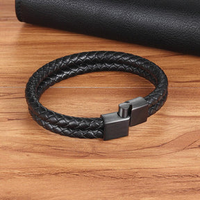 Pulseira Masculina de Couro Click - RAFINATO