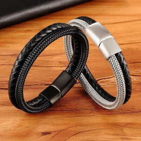 Pulseira Masculina de Couro Companion - RAFINATO