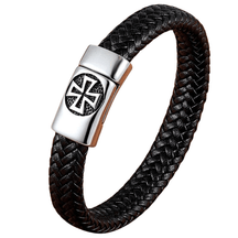 Pulseira Masculina de Couro Cruzada - RAFINATO