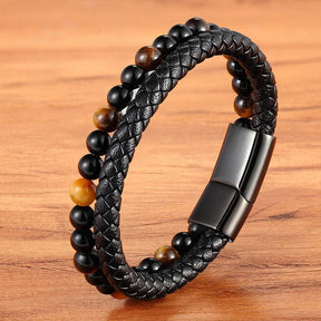 Pulseira Masculina de Couro Distinctive - RAFINATO