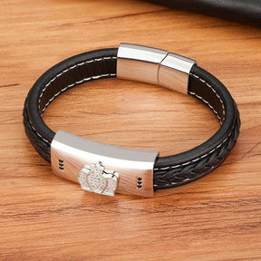 Pulseira Masculina de Couro King - RAFINATO