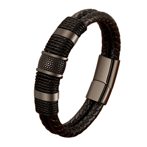 Pulseira Masculina de Couro Luxury - RAFINATO