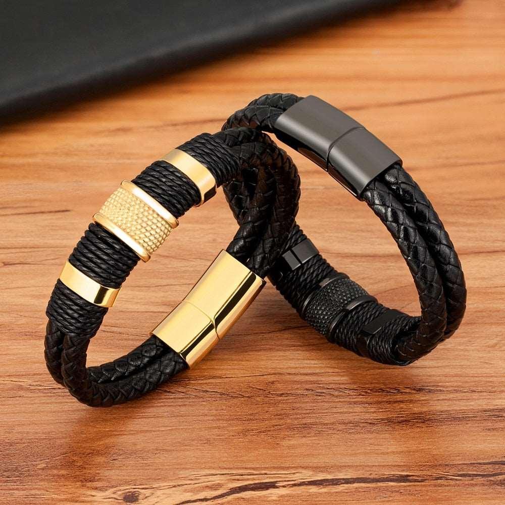 Pulseira Masculina de Couro Luxury - RAFINATO