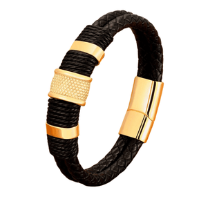 Pulseira Masculina de Couro Luxury - RAFINATO