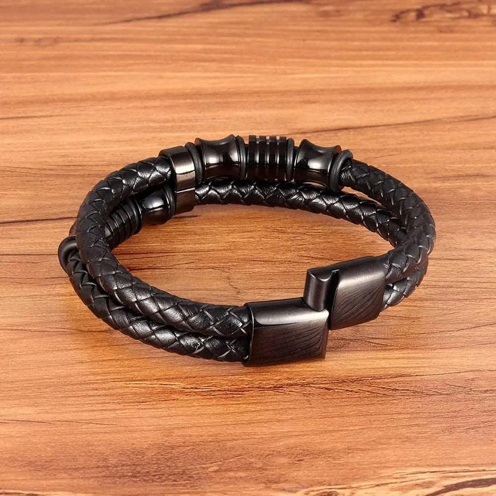 Pulseira Masculina de Couro Style Premium - RAFINATO