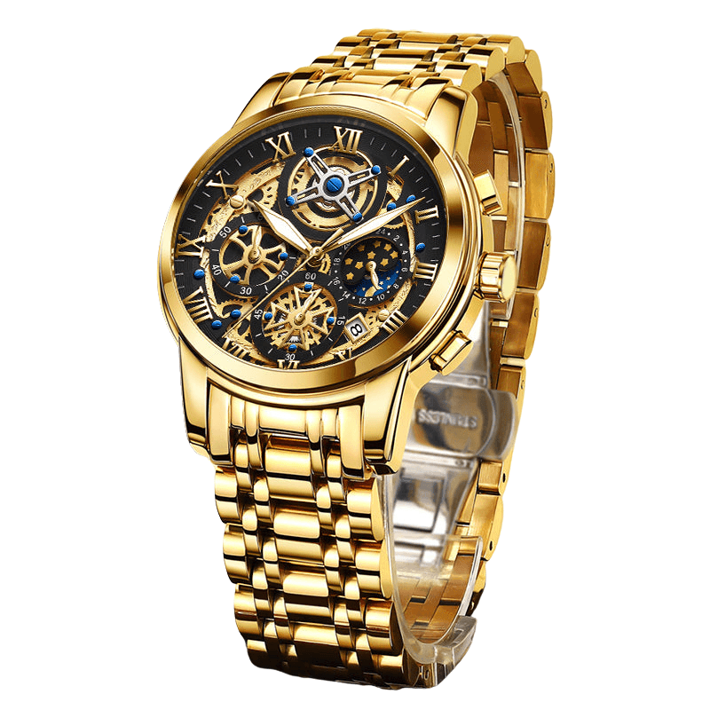 Relógio Masculino Dourado Royal Edition - RAFINATO