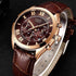 Relógio Masculino Pulseira de Couro Marrom Vintage - RAFINATO